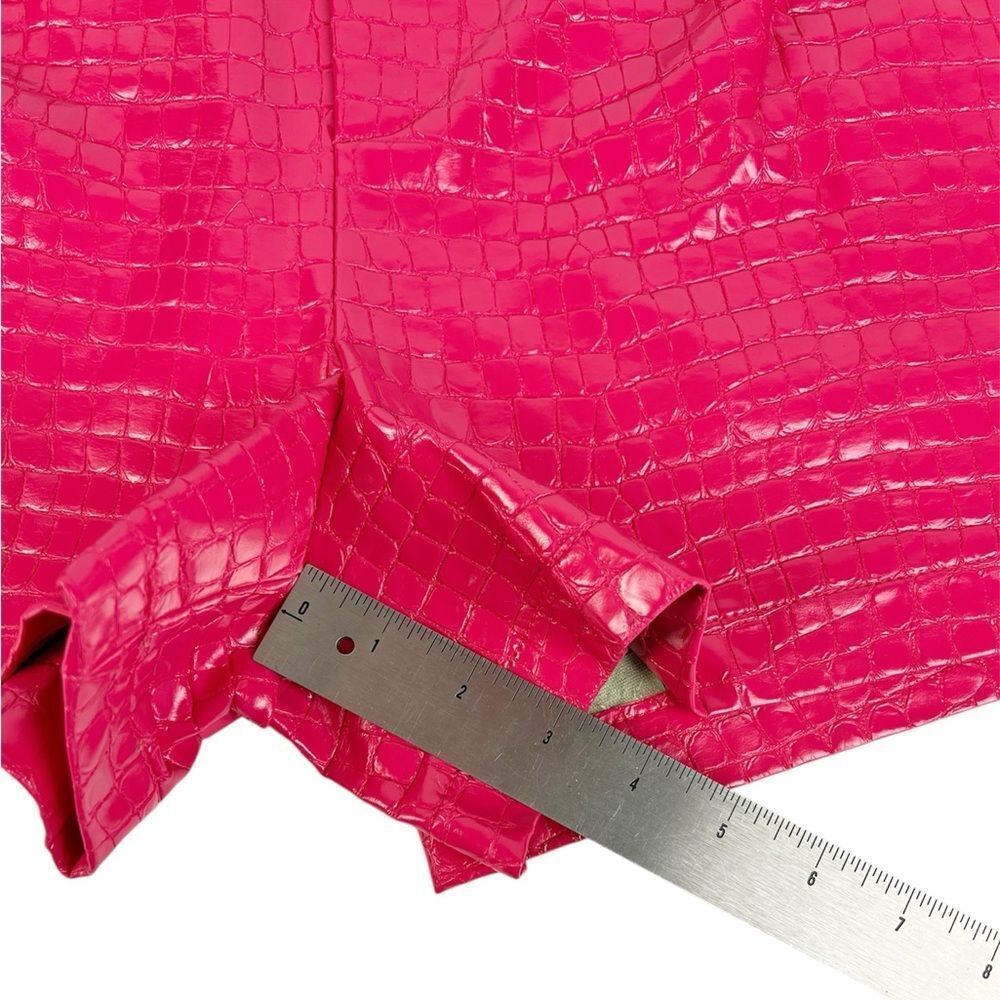 7‎ For All Mankind 7FAM Pink Croc Faux Leather High Waisted Dress Shorts Small - Picture 5 of 8